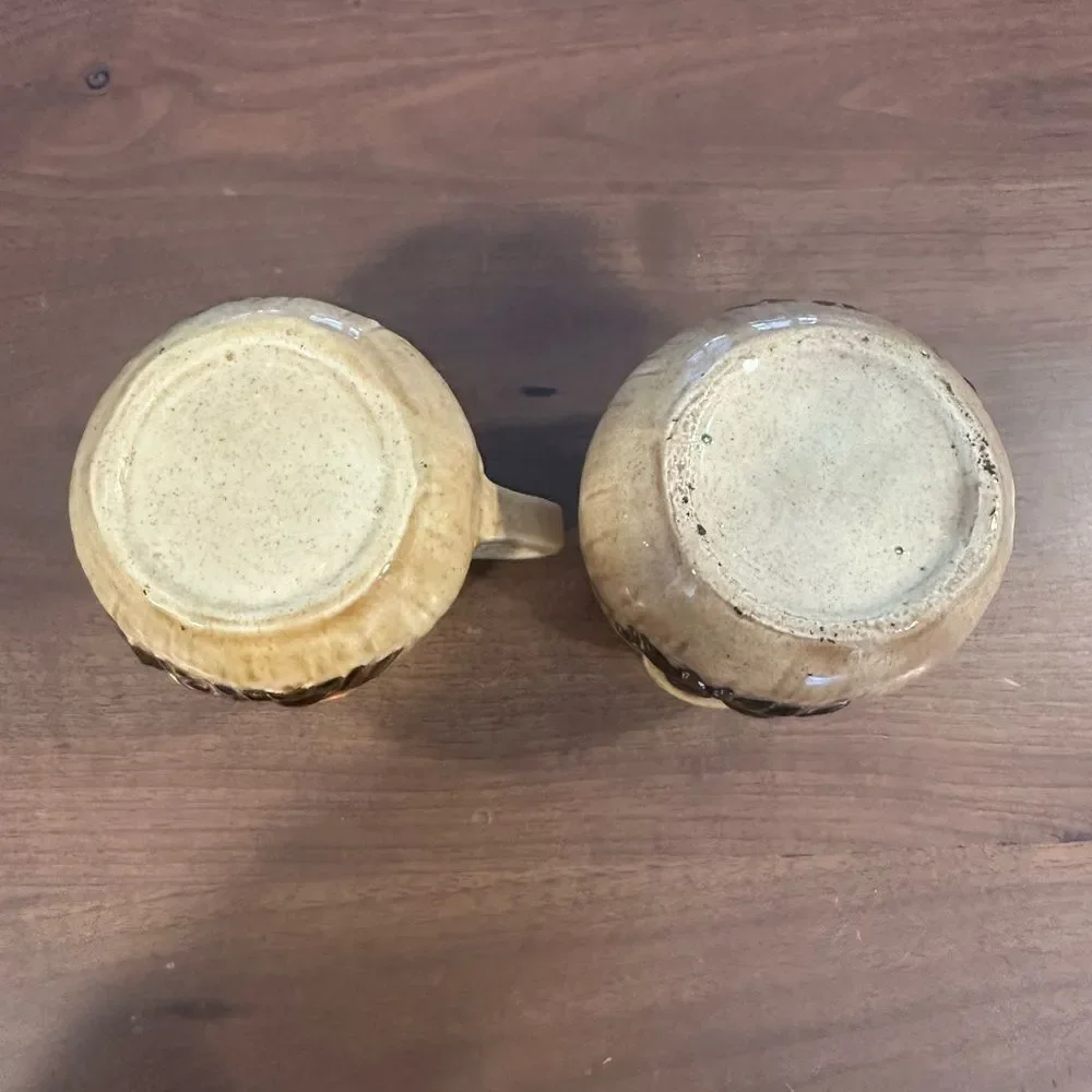 Vintage Mushroom Cream and Sugar Set